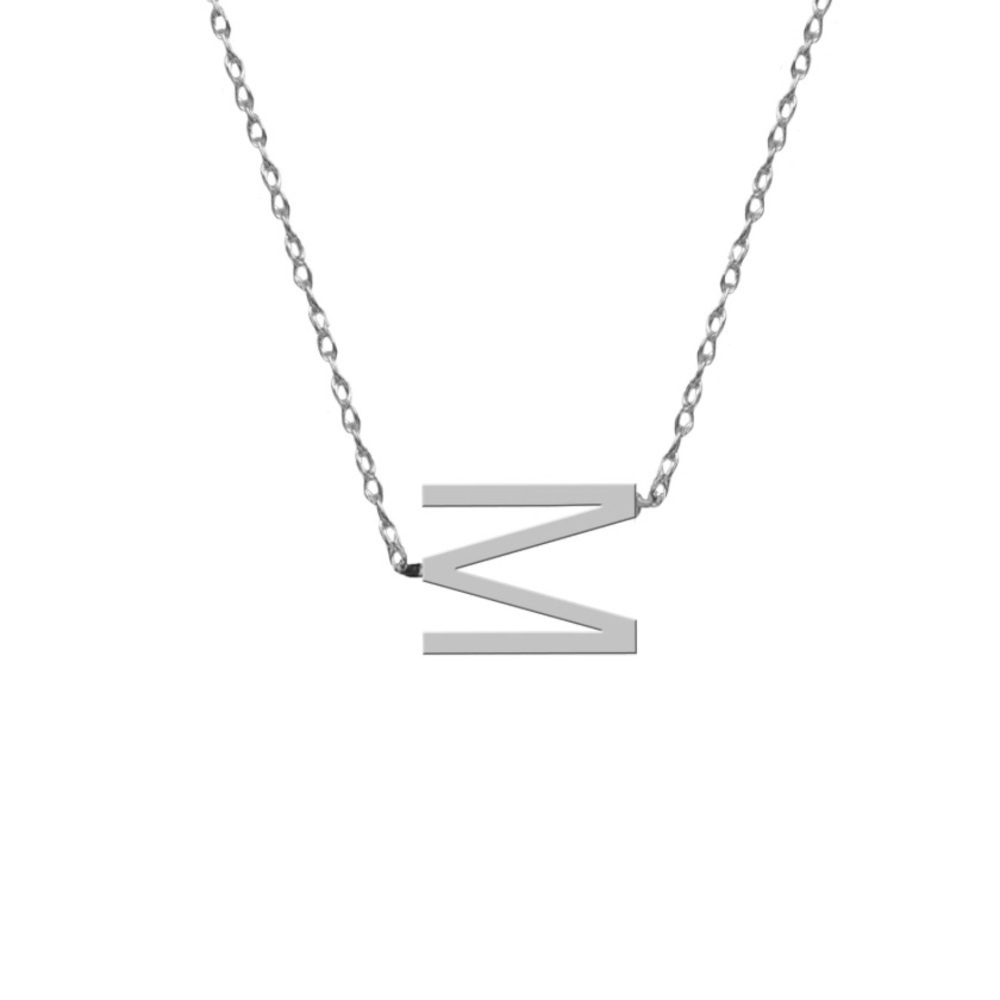 Silver “M” Pendant Necklace - Picture 1 of 1